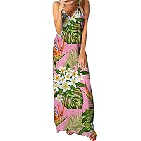 Sage Green Prom Dress,Women Printed V Neck Maxi Dresses Summer Spaghetti Strap Dress Sundress Beach Dress Summe