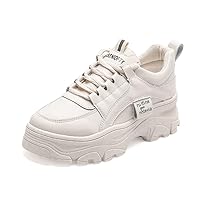 Women's Platform Sport Sneaker Trainers Lace Up Fashion Increased Bottom Shoes
