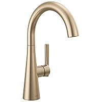 Delta Faucet Bar Faucet Gold, Bar Sink Faucet Single Hole Gold, Wet Bar Faucets, Prep Sink Faucet, Faucet for Bar Sink, Champagne Bronze 14882LF-CZ
