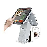Restaurant Point of Sale (POS) System, Built-in Thermal Receipt Printer, Cash Drawer, Kitchen Printer, POS Software No Monthly Fees SET01