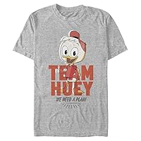 Disney Duck Tales Team Huey Red Men's Tops Short Sleeve Tee Shirt, Athletic Heather, 4X-Large Big Tall
