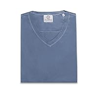 Men's V-Neck Stretch T-Shirt-Blue