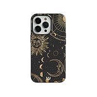 Zodiac Astrology Space Phone Case for iPhone 13 Pro Max, 12 Mini, iPhone 12 Pro Max, 11, iPhone Xr, SE 2020, 8, Galaxy S21, S20 Moon and Sun, Black