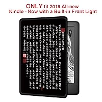 Young me martShell Case for 2019 All-New Kindle with Hand Strap - The Thinnest and Lightest Leather Cover Auto Sleep/Wake for 2019 All-New Kindle - Now with a Built-in Front Light (Scripture)