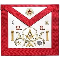Masonic Scottish Rite Apron - AASR - Master Mason - Stone Acacia Columns (Standard)