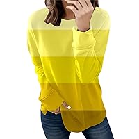 Womens Colorblock Pullover Crew Neck Sweatshirt Loose Fit Long Sleeve Pullover Oversized Sweatshirts Fall Tops Fall Outfits