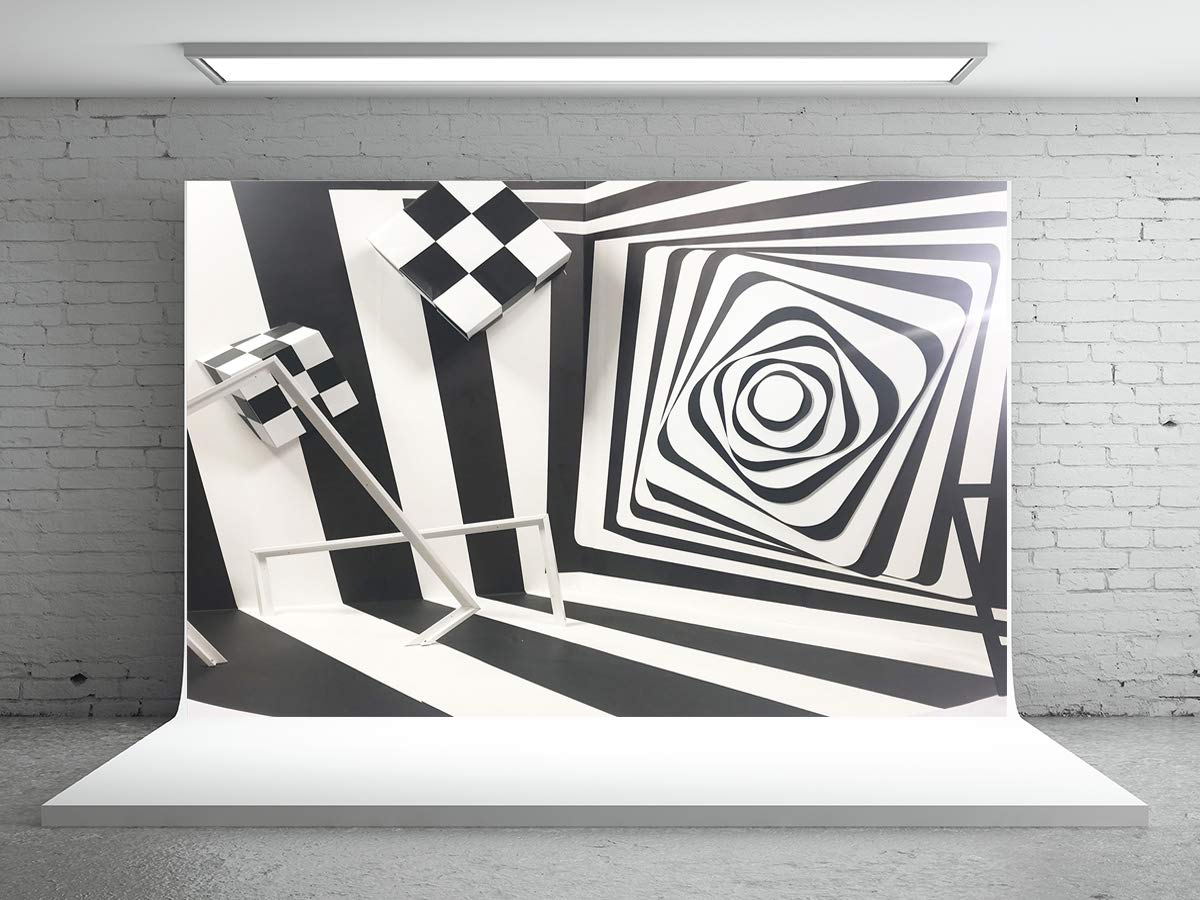 Black and white 3D studio background: \