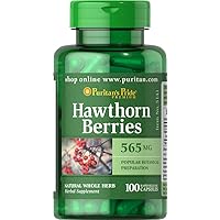 Puritan's Pride Hawthorn Berries 565 mg-100 Capsules by Puritan's Pride