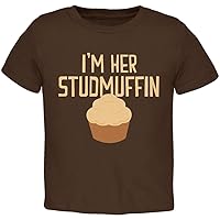 Valentine's Day I'm Her Studmuffin Brown Toddler T-Shirt - 2T