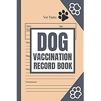 Dog Vaccination Record Book: Canine Health Record Card, Dog Immunization Record Book, Dog Vaccine Record Book | Pet Health Record | Puppy Vaccine Record