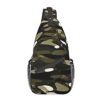 Abstract Camouflage Sling Backpack Multipurpose Crossbody Bag Sling Bag Daypack For Travel Hiking Sports