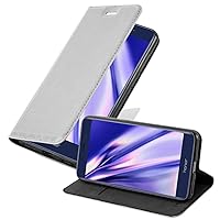 Book Case Compatible with Honor 6C PRO in Titanium Grey - with Magnetic Closure, Stand Function and Card Slot - Wallet Etui Cover Pouch PU Leather Flip