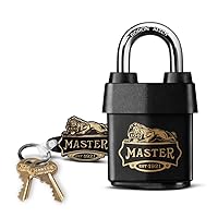 Master Lock 1921D Keyed Padlock, 2-1/8 in Wide, Black
