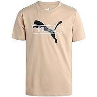 PUMA Boys' T-Shirt - Cat Logo T-Shirt for Boys - Athletic Crewneck Short Sleeve Tee (S-XL)