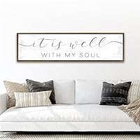 DOLUDO It Is Well With My Soul Sign Poster Wall Art Print Romantic Canvas Painting For Bedroom Above Bed Decor Unframed