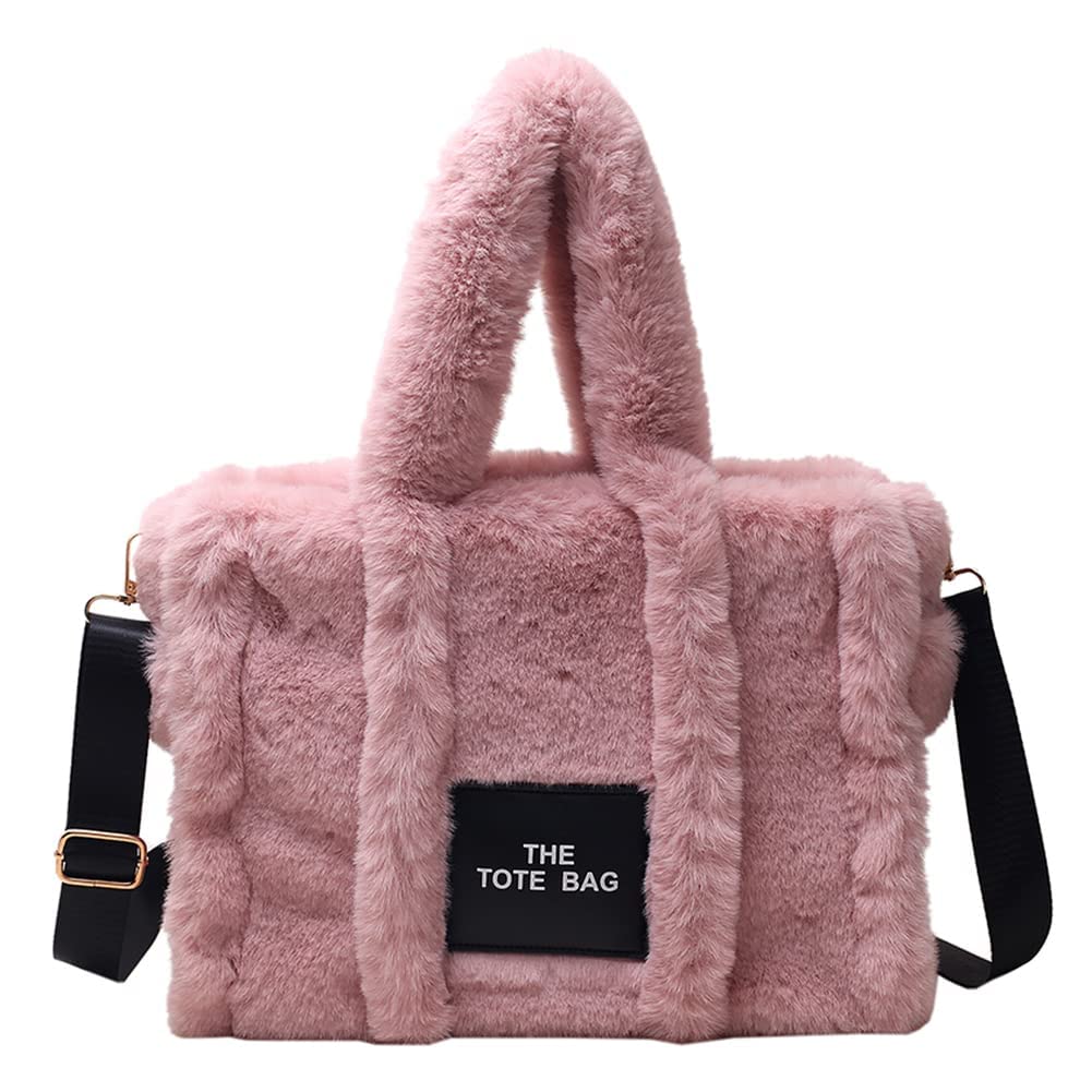 Luxury Faux Fur Large Tote Bag Soft Plush Women Handbags Pluffy Shoulder  Crossbody Bags Warm Winter Shopper Purses | Free Shipping For New Users |  Temu