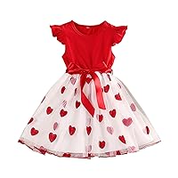 Little Girl Dresses Toddler Baby Summer Sleeveless Flower Print Birthday Party Princess Dress 1-6 Years
