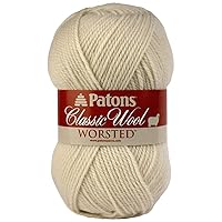 Worsted Classic Wool Yarn by Patons - Solid Color Yarn for Knitting, Crochet, Weaving, Arts & Crafts - Aran, Bulk 10 Pack