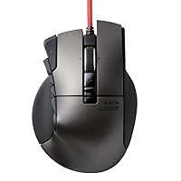 ELECOM Gaming mouse [DUX] Wired 14 button 3500dpi, Supports Hardware macro [Black] M-DUX50BK (Japan Import)