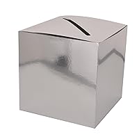 Beistle Shiny Foil Boardstock Card Box Holder For Weddings, Baby Showers, Birthdays, Graduation Party Supplies