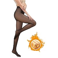 Women Fake Transparent Tight Fleece Lined Thick High Waist Elasticity Thermal Pantyhose Warm leggings For Winter
