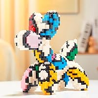 Mini Bricks Set, Spotted Balloon Dog Toy Building Sets, DIY Unique Decoration Home, Christmas Birthday Gifts for Boys and Girls, 6-14 Years Old, 1137 Pieces