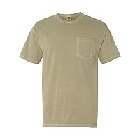 Comfort Colors 6030 Men's Short Sleeve Pocket T-Shirt, Medium, Khaki