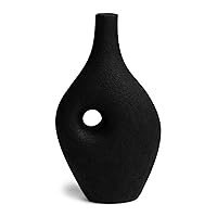 Silke Large Genie Decorative Modern Vase, Large, Black