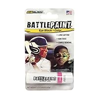BattlePaint – Bright Colored Under Eye Black Grease for Pro Athletes and Super Sports Fans, Football, Baseball, Softball, Soccer, 1 Stick - Pink