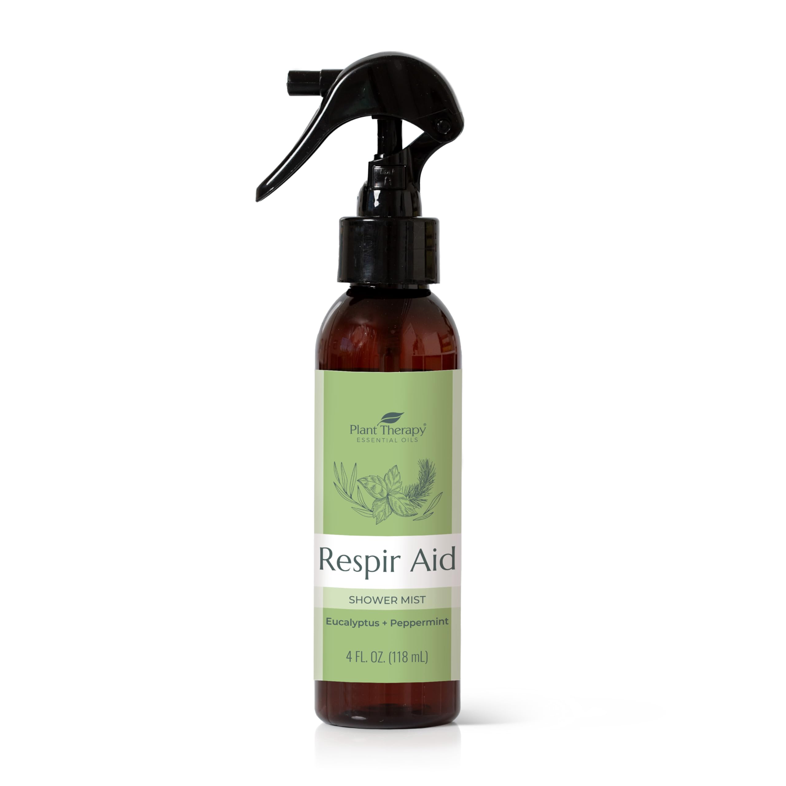 Plant Therapy Respir Aid Shower Mist 4 oz Refreshing & Crisp Aroma, Great to Help Clear Congestion, Easy Way to Enjoy Aromatherapy