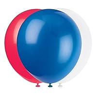Red/White/Blue Latex Balloons, 12
