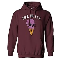 VICES AND VIRTUES Front Chill Till Death Ice Cream Skull Bones Graphic obei Society Hoodie
