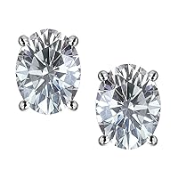 Sterling Silver Oval 8x6mm Classic Earring Studs