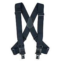 KUNN Men's Perry Side Clip Suspenders 2Inch Adjustable Elastic Hook End Trucker Suspender