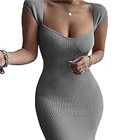 Women's Elegant Dresses Sexy Off Shoulder Sleeveless Ruched Flowy Ruffle A-line Cocktail Party Dress