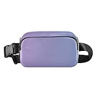 Purple Gradient Belt Bag for Women Men Water Proof Belt Bags with Adjustable Shoulder Tear Resistant Fashion Waist Packs for Walking