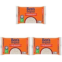 BEN'S ORIGINAL Enriched Long Grain White Rice, Parboiled Rice, 10 lb Bag (Pack of 3)