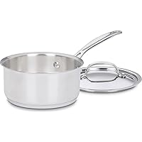 Cuisinart 1 Quart Saucepan w/Cover, Chef's Classic Stainless Steel Cookware Collection, 719-14