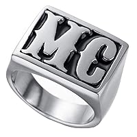 Men's Jewelry Stainless Steel Punk Style MC Ring