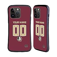 Head Case Designs Officially Licensed Custom Customized Personalized Florida State University FSU Football 1 Hybrid Case Compatible with Apple iPhone 15 Pro Max