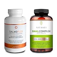Salmoflex Marine Collagen Peptides Capsules (60 Capsules) + Snail Complex Collagen Joint Support Supplement (60 Capsules) for Women & Men