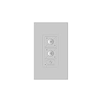 WAC Lighting 6-Speed Bluetooth Ceiling Fan Wall Control with Single Pole Wallplate in White