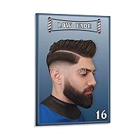 AYTGBF Modern Barber Shop Salon Hair Cut for Men Poster Beauty Salon Poster (9) Canvas Painting Wall Art Poster for Bedroom Living Room Decor 16x24inch(40x60cm) Frame-style