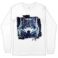 Wolf Long Sleeve T-Shirt - Animal Print T-Shirt - Neon Art Long Sleeve Tee Shirt