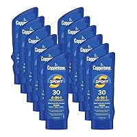 Coppertone SPORT Sunscreen SPF 30 Lotion, Water Resistant Sunscreen, Body Sunscreen Lotion, 7 Fl Oz (Pack of 12)
