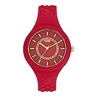 Versus Versace Womens Fire Island Fashion Watch. Adjustable and Sporty Silicone Strap. Includes Travel Gift Pouch.