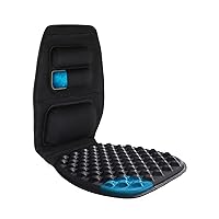 FOMI Premium Gel Cushion and Firm Back Support | Seat Cushion Pad and Upper Lower Thoracic and Lumbar Pillow for Car, Office Chair | Pressure Sore, Coccyx Pain Relief | Posture Aid (Bubble Gel)