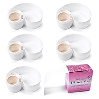 5 Rolls Nail Repair Fiberglass Silk Wrap Self Adhesive Anti Damage DIY Strong Protect Reinforce Extension StickerNail Protector Tool for Home Use or Salon (5 Rolls)