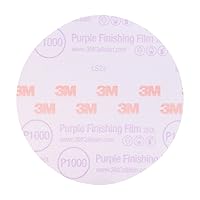 3M Hookit Purple Finishing Film Abrasive Disc 30669, 6 in, 1000+ Grade, 50 Pack, Clear Coat Sanding, Paint Finishing, Defect Removal, Long Lasting