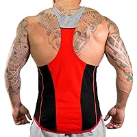 Men's Cotton Gym Tank Tops Bodybuilding Fitness Stringer Workout Vest Tanks